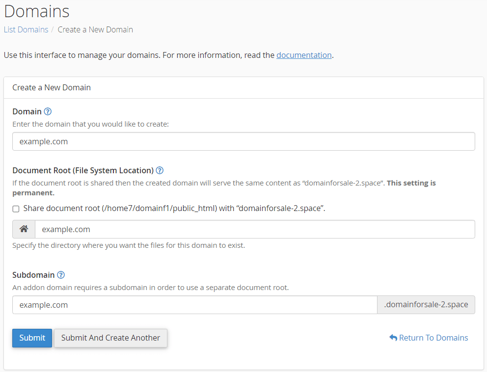 addon-domain-creating