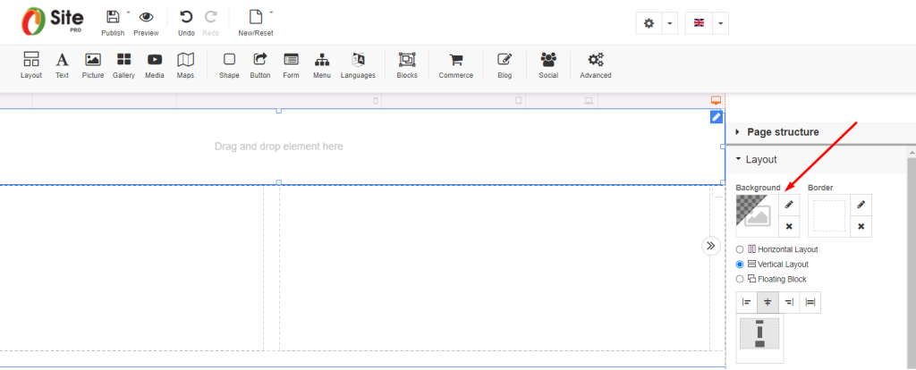 layout-Background-website-builder