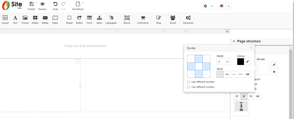layout-Border-website-builder