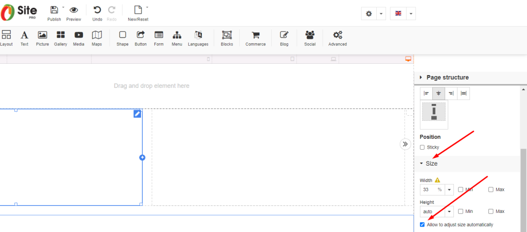 layout-size-website-builder