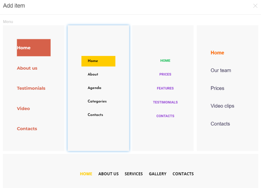 menu-variations-website-builder