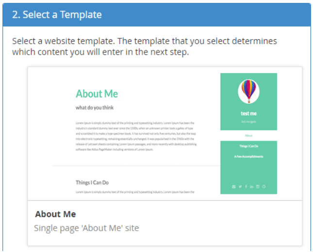 SitePublisher-select-a-template