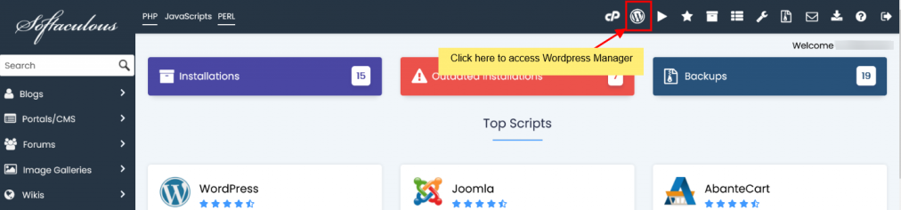 softaculous-wordpress-manager