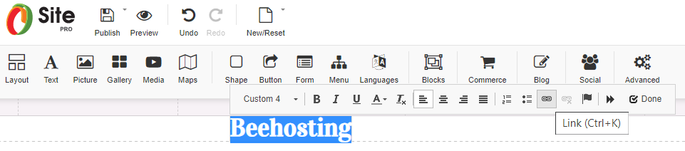 text-link-website-builder