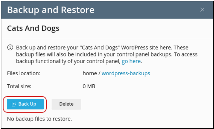 Wordpress-toolkit-backup